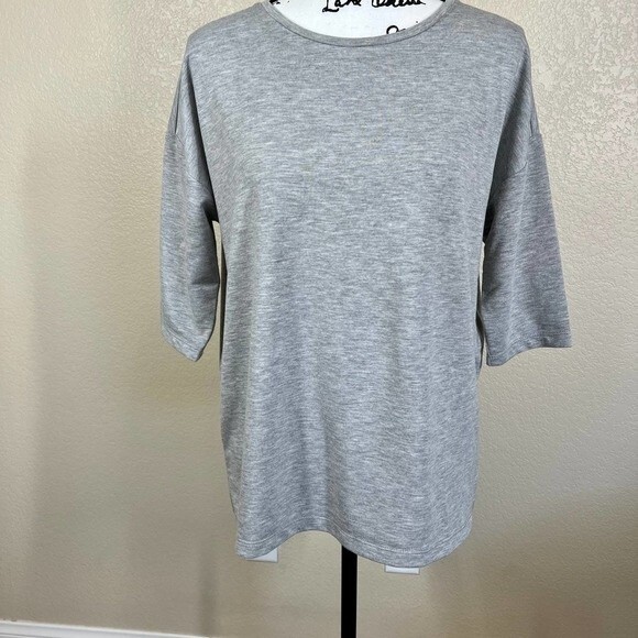 Romeo & Juliet Couture grey sweatshirt women relax fit 3/4 sleeve size M - Picture 5 of 11